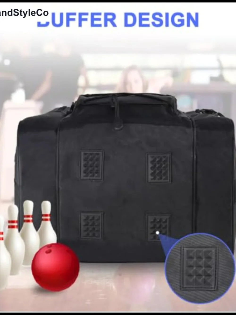 Bowling Ball Bag for Men & Women - Single Ball Tote with Padded Holder,